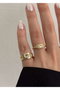 Heliophilia Silver Anillo de Latón Dorado con Recubrimiento de Laca